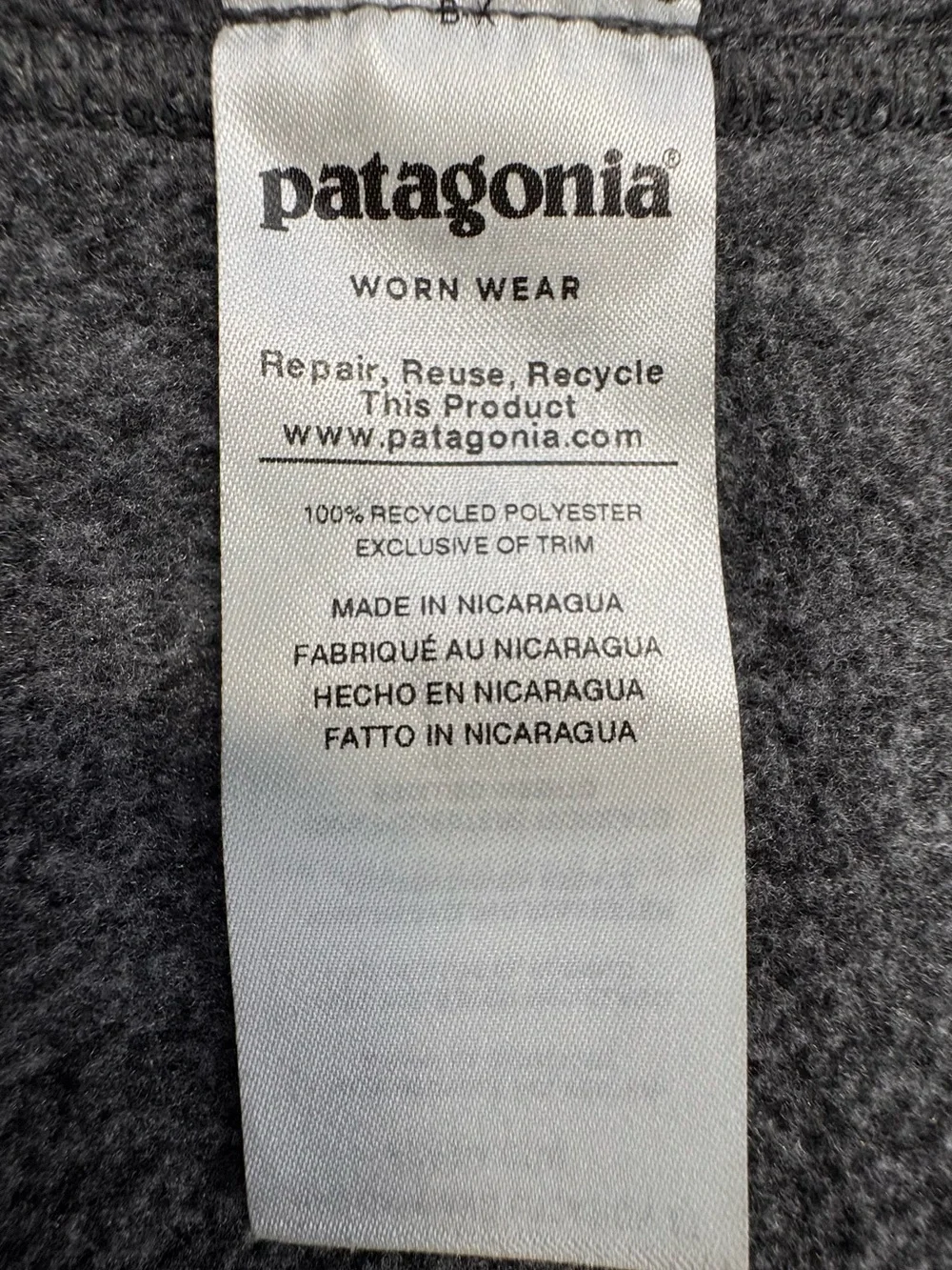 Patagonia Synchilla Fleece Vest Men’s Large Gray Full Zip Pockets Outdoor Hiking
